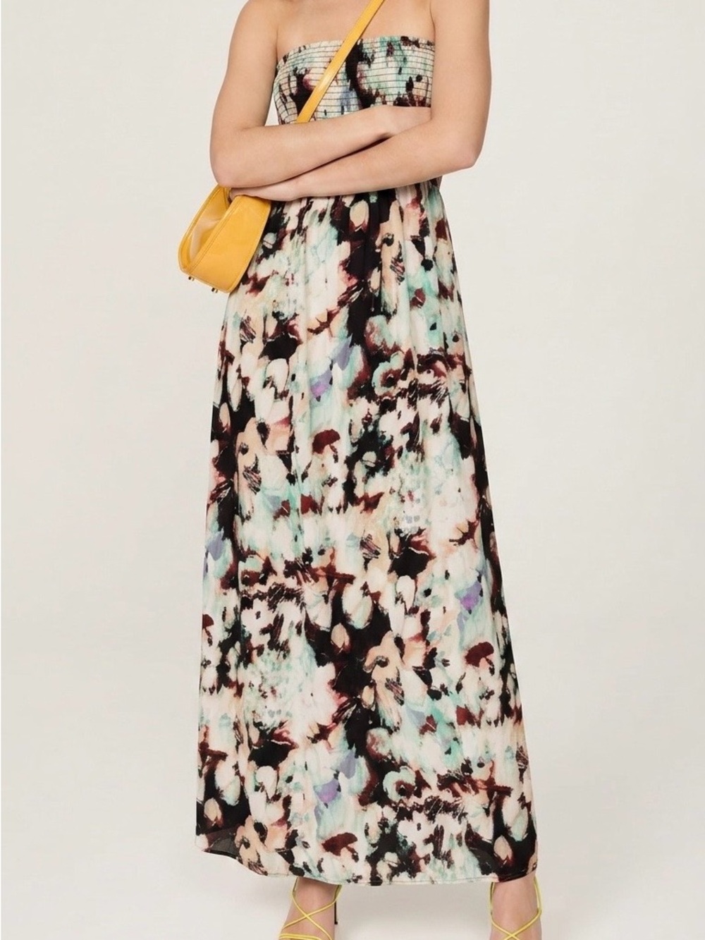 Xhilaration Strapless Floral Maxi Dress - Mint, Black, Cream, Burgundy